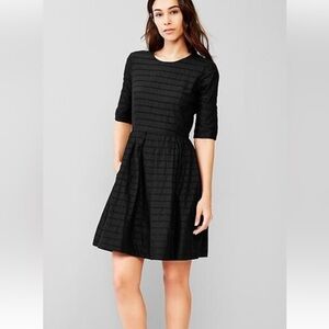 GAP Black Eyelet Midi Dress with pockets